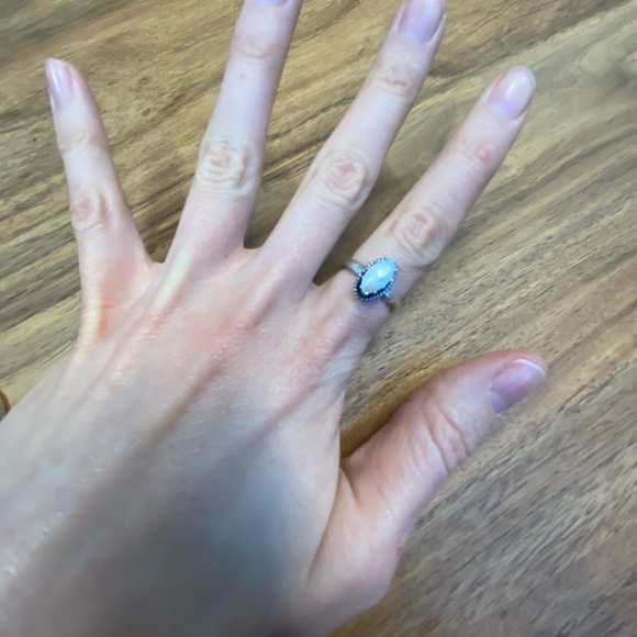 Pearl and sterling silver ring - Picture 5 of 9